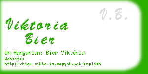 viktoria bier business card